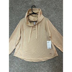 Athleta Boardwalk High Hip Hoodie In Buttery Beige Size Large